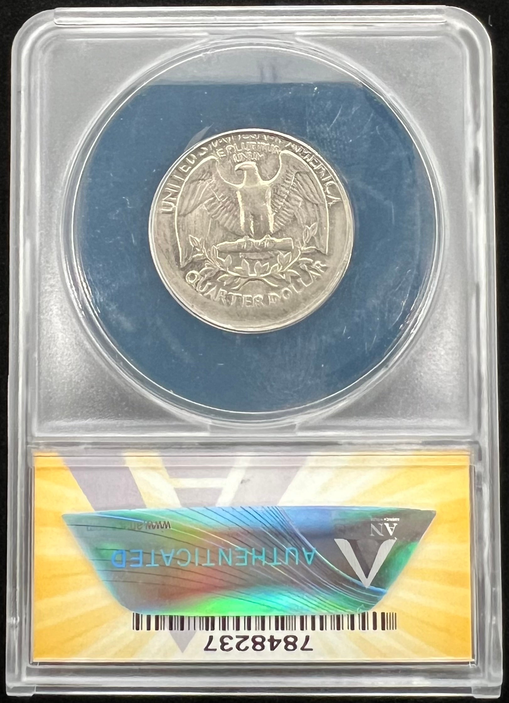 Mint Error 1983-P 25c Struck 10% Off-Center AU55 Details ANACS