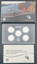 2017 90% Silver US Mint Proof America The Beautiful Silver Quarter Set