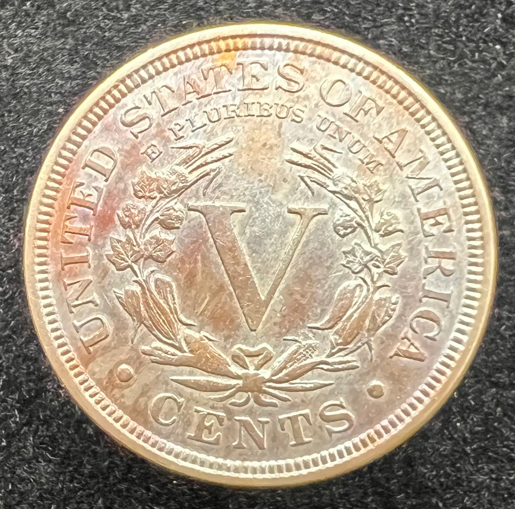 1911 V Nickel Colorful Toning