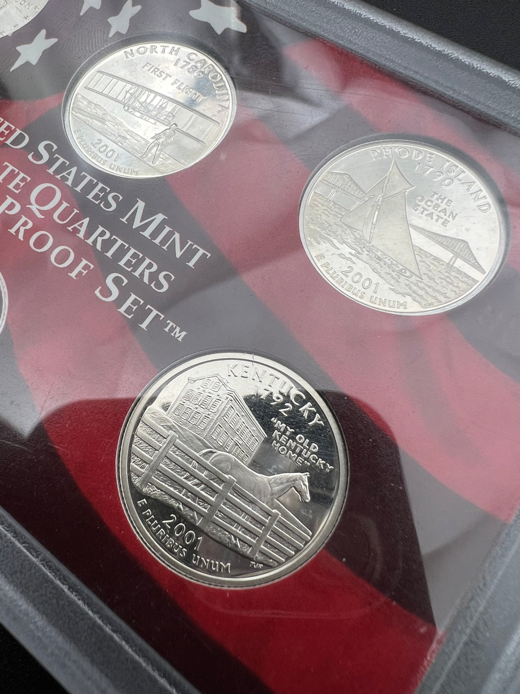 2001 90% Silver US Mint 50 State Quarters Silver Proof Set WINDOW ONLY NO BOX/COA