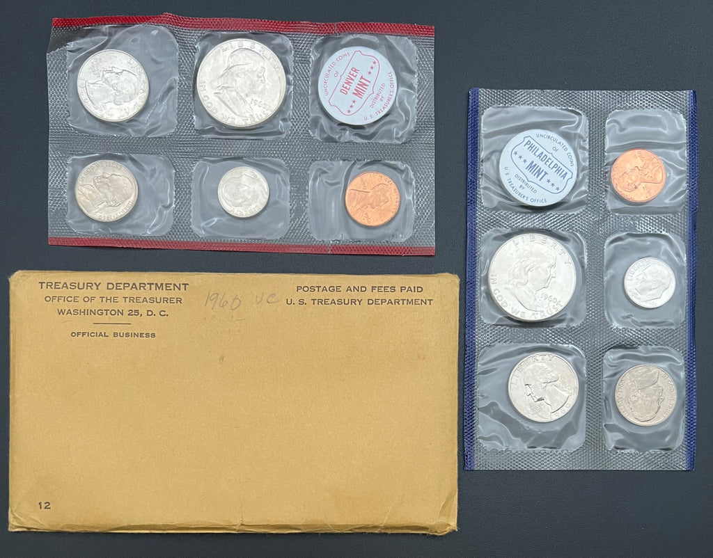 1960 Uncirculated Mint Set Philadelphia & Denver 90% Silver