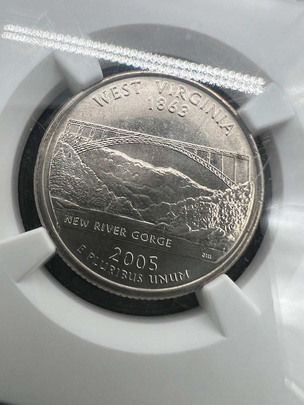 The Greene Find Mint Error MS66 2005 P West Virginia Quarter NGC