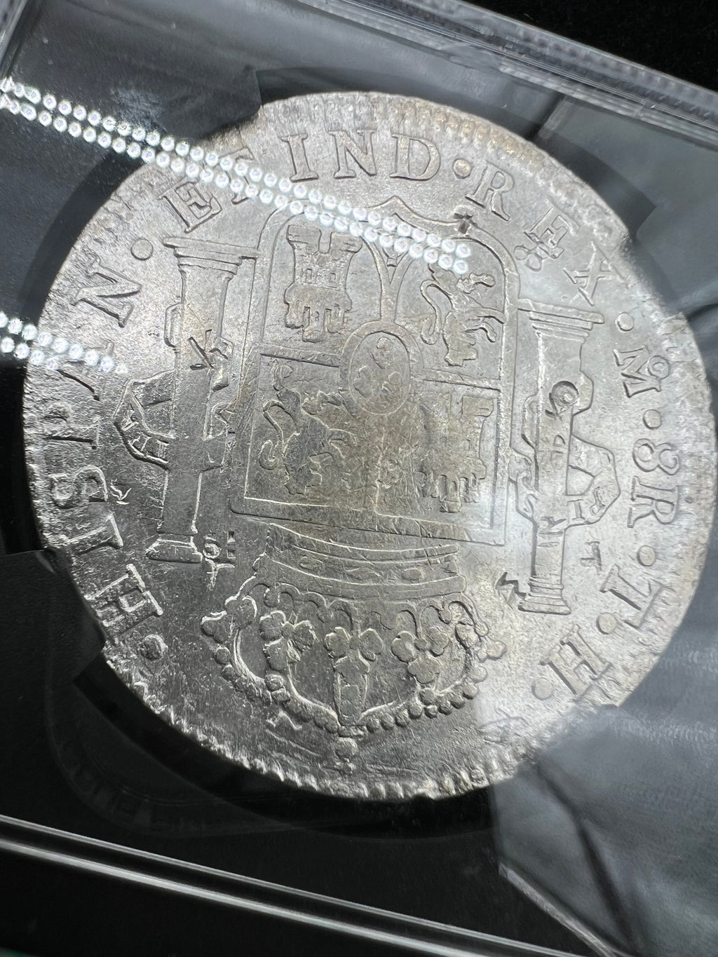 1808 MO TH Mexico 8 Reales Chopmarked VF Details NGC Black Core