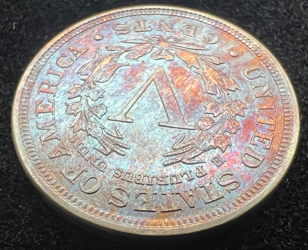 1911 V Nickel Colorful Toning