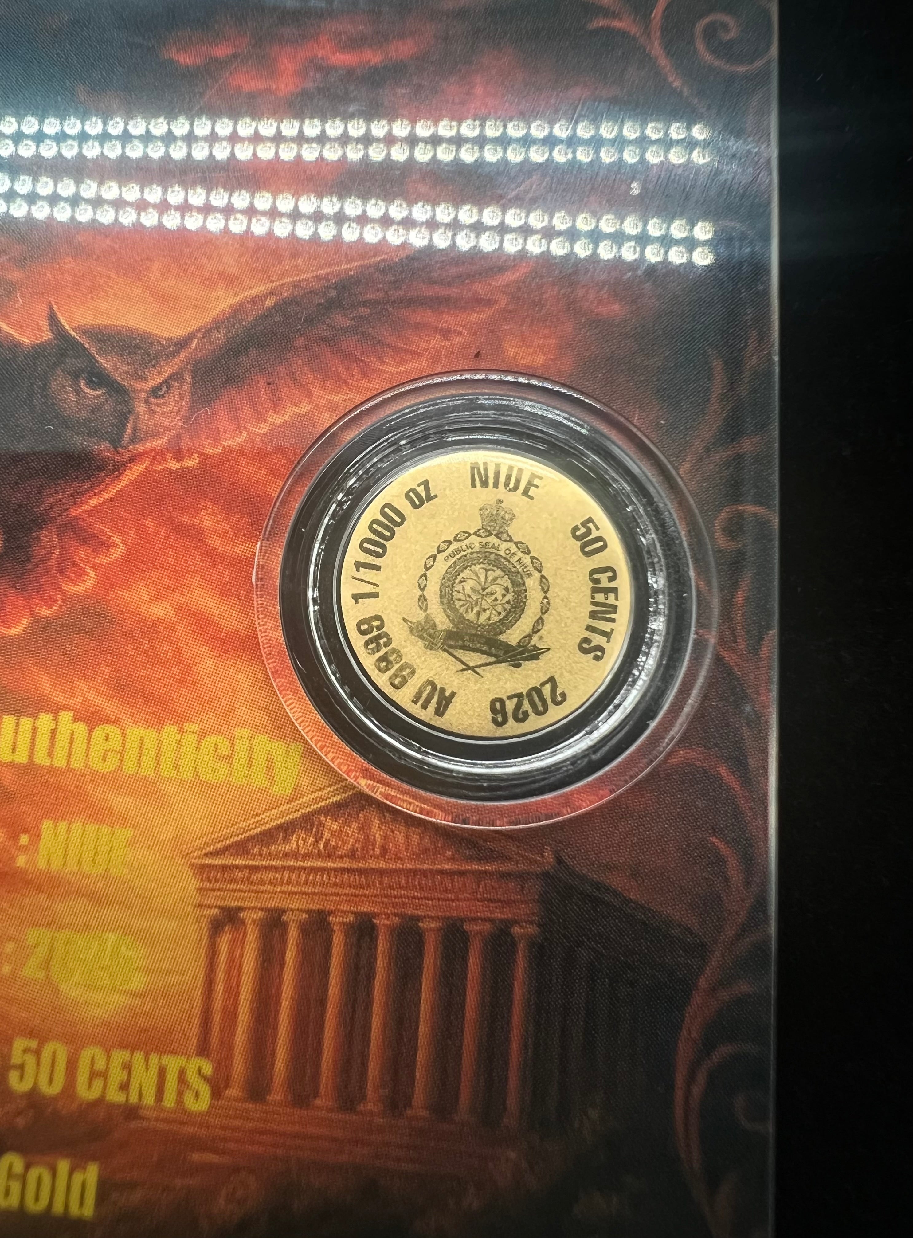 Athena Gold 1/1000 2026 Niue 50c