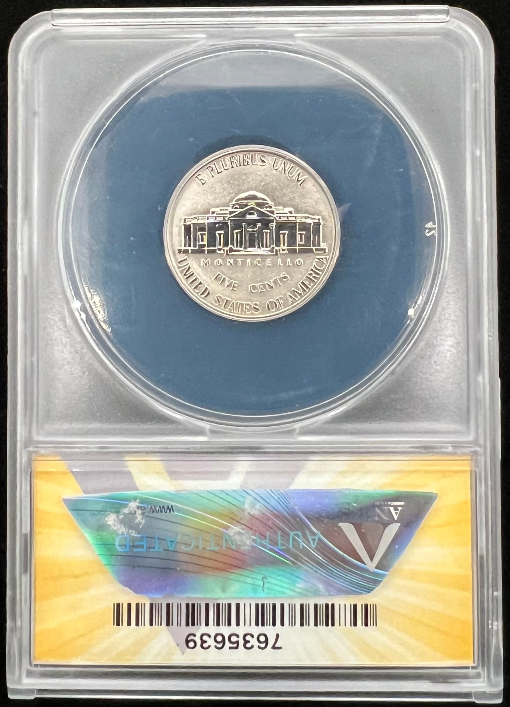 2018-S RP70 DCAM Jefferson Nickel ANACS Reverse Proof