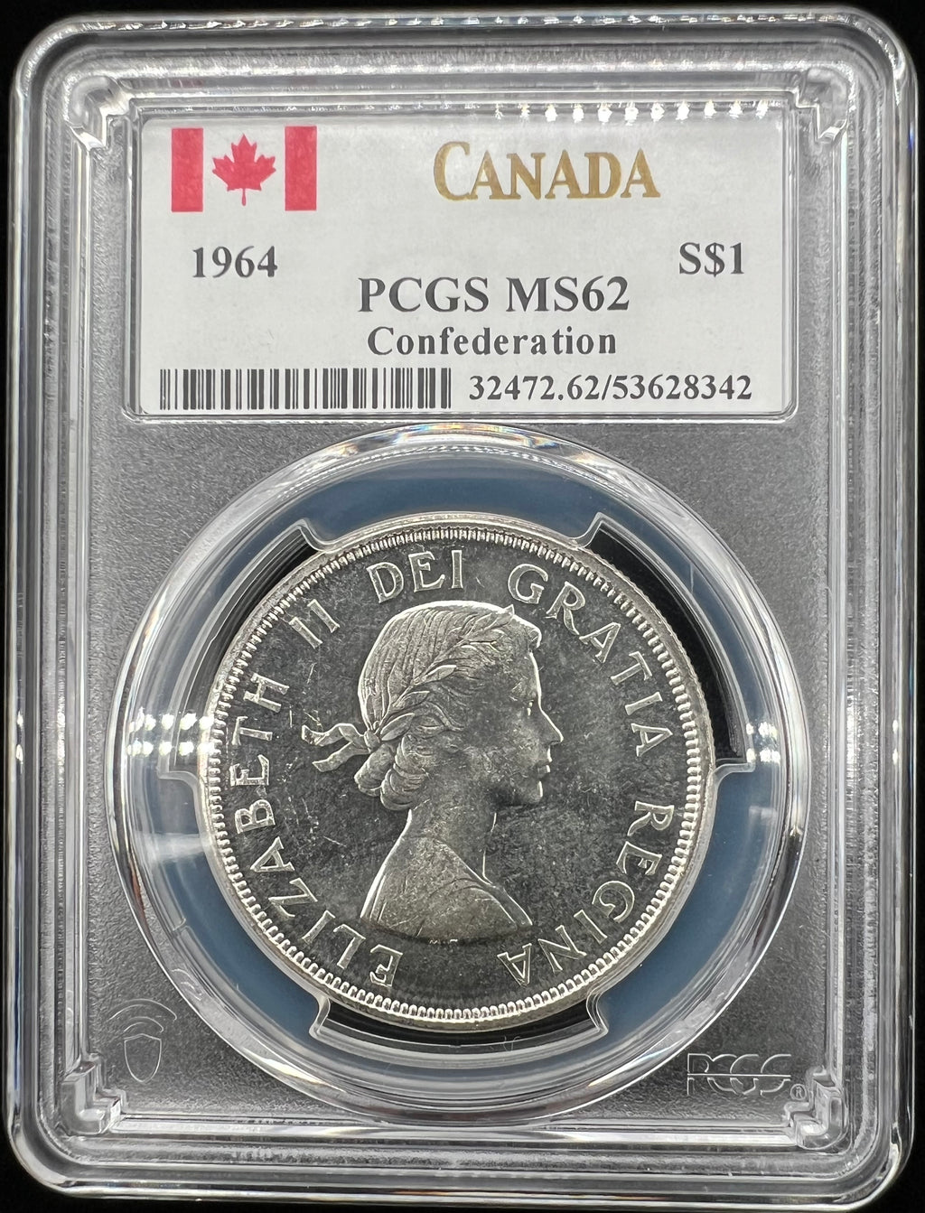 1964 MS62 Canada Silver Dollar PCGS