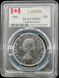 1964 MS62 Canada Silver Dollar PCGS