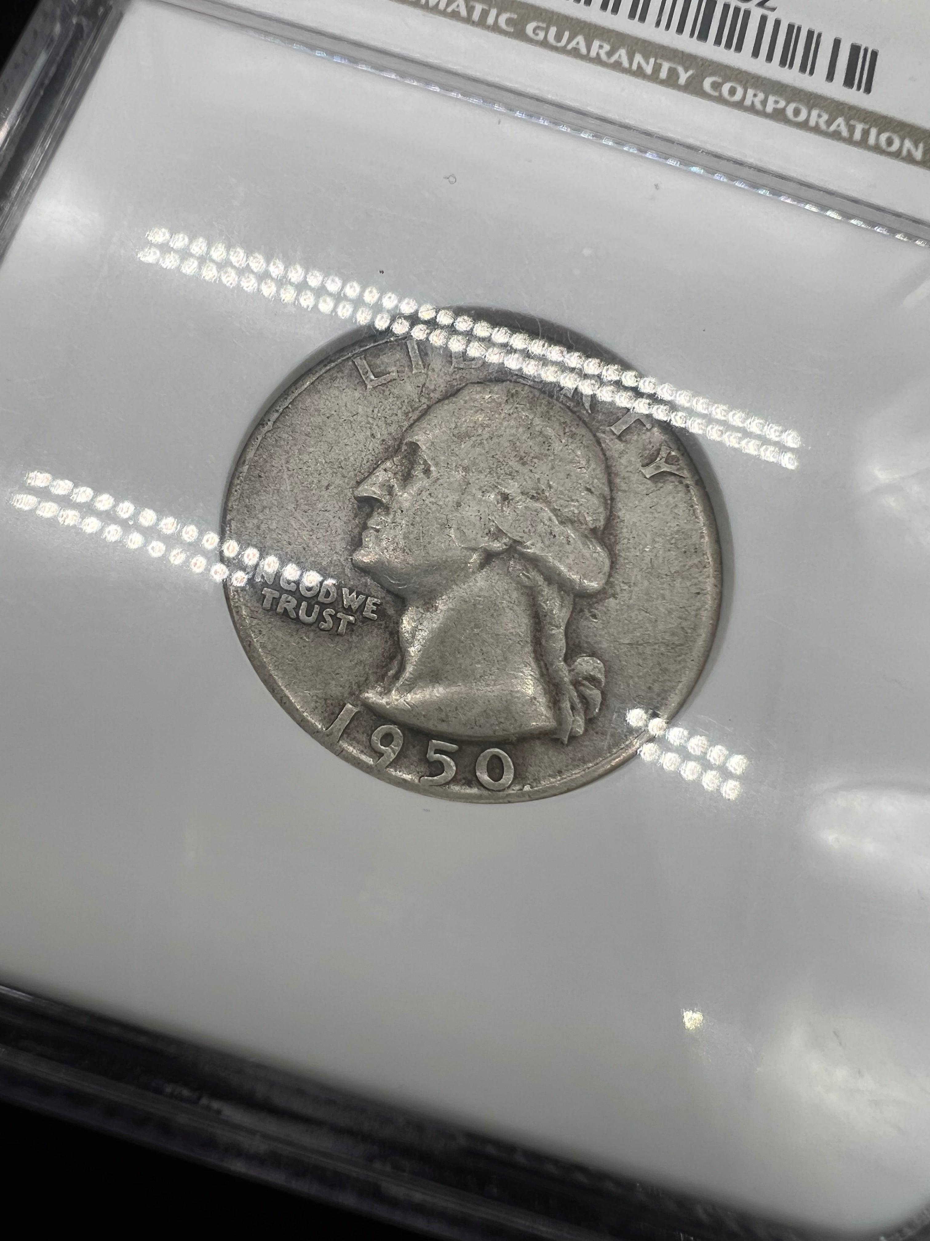 1950 D/S VF30 Washington Quarter NGC