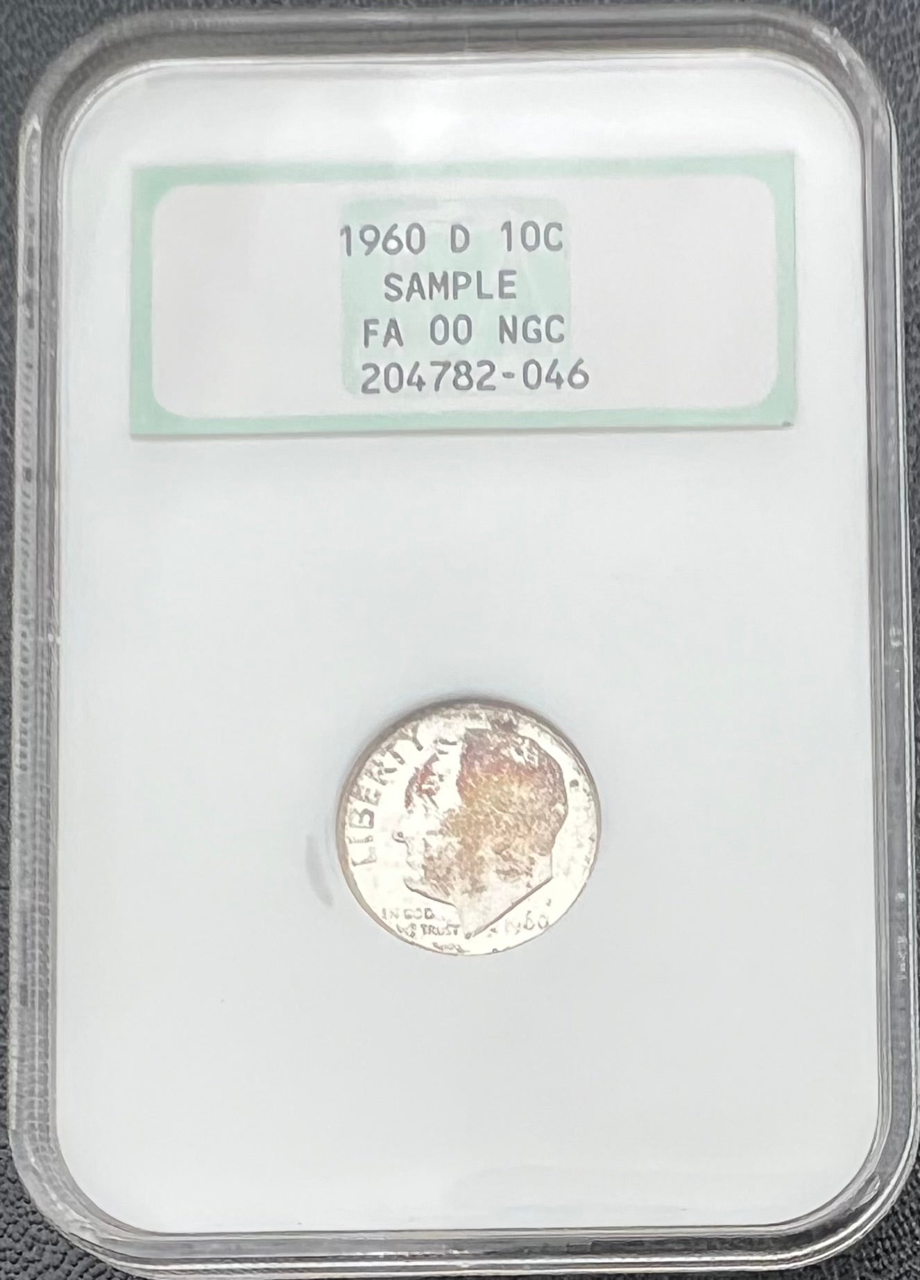 1960-D NGC Fatty Sample Slab Slight Toning