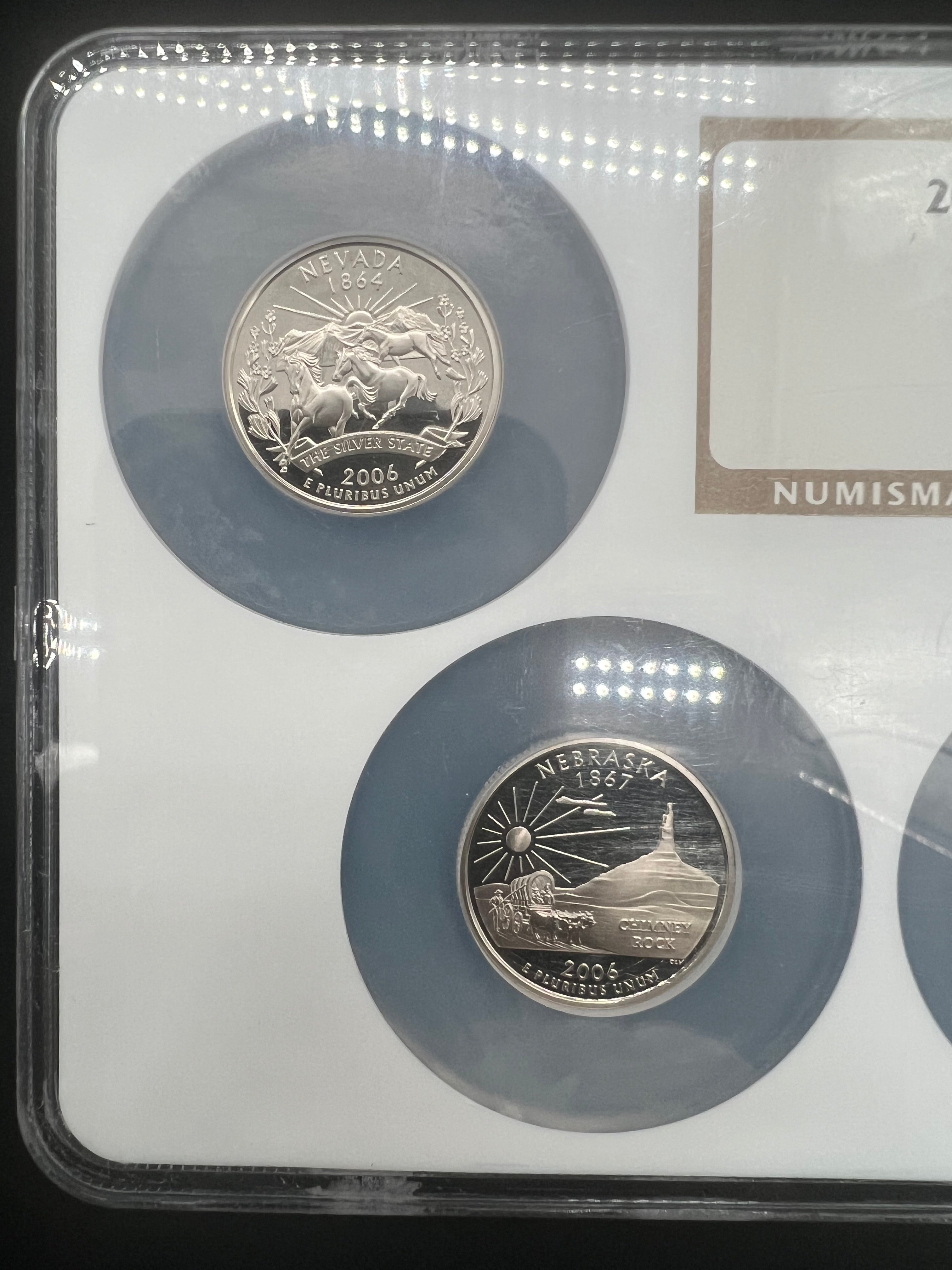 2006-S PF69 UCAM Clad State Quarters Proof Set NGC 5 Coin Slab
