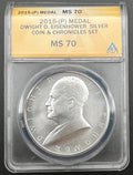 2015-P Eisenhower Coin & Chronicles Set MS70 Medal ANACS