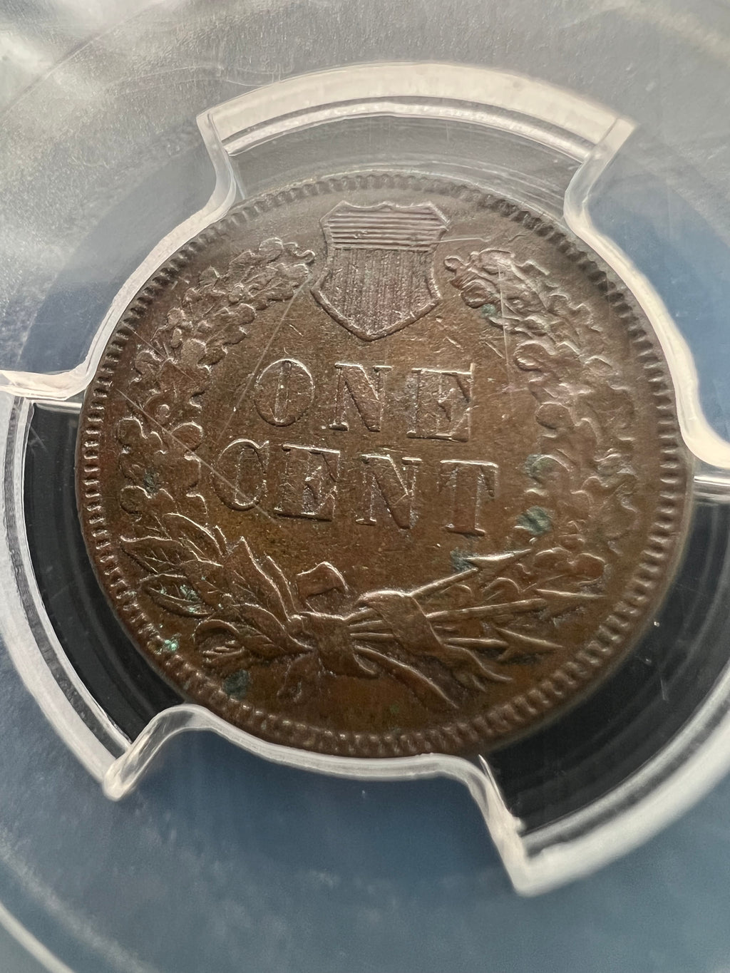 1876 Indian Head Cent PCGS AU Detail - Environmental Damage