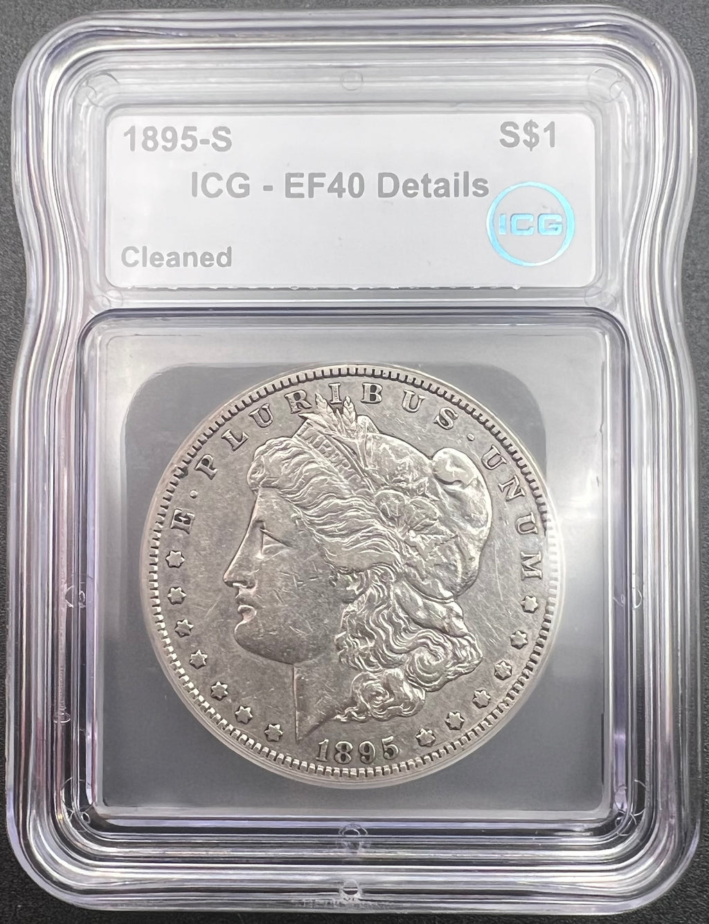 1895-S EF40 Details Morgan Silver Dollar ICG