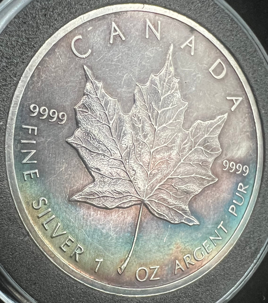 1988 Canada Maple Leaf Colorful 1oz Silver