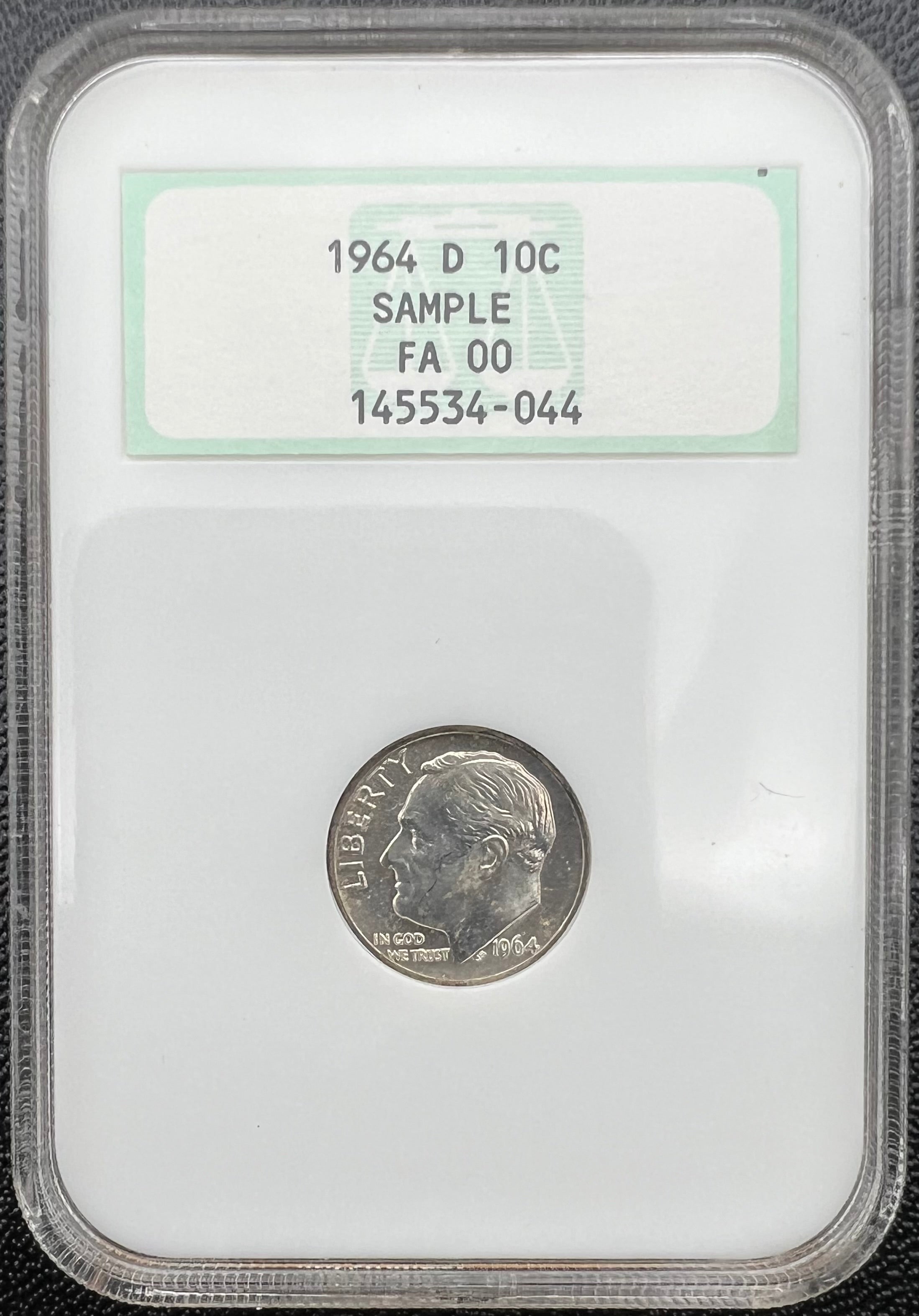 1964-D NGC Fatty Sample Slab Slight Toning