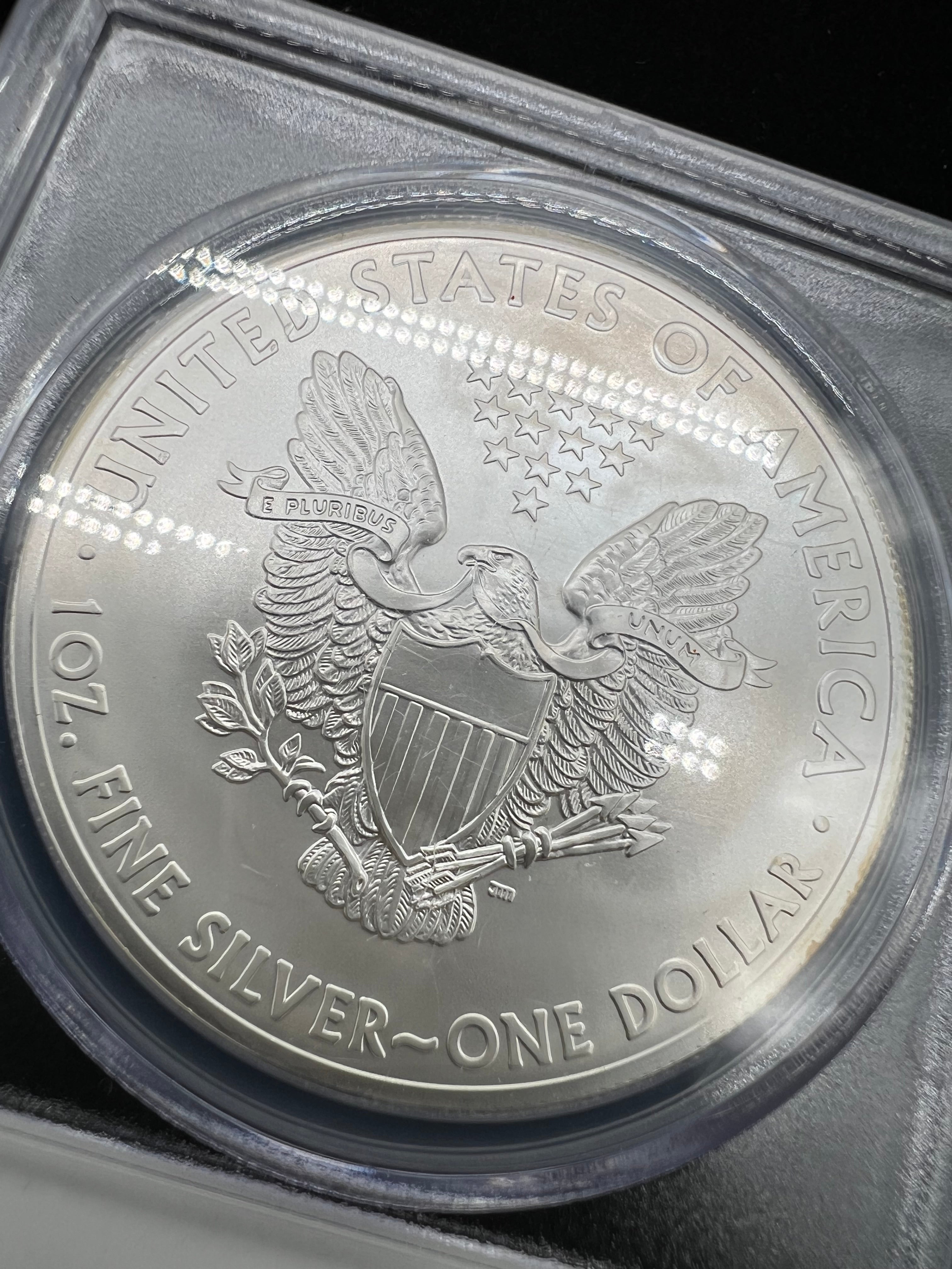 2013 John Mercanti MS70 American Silver Eagle PCGS