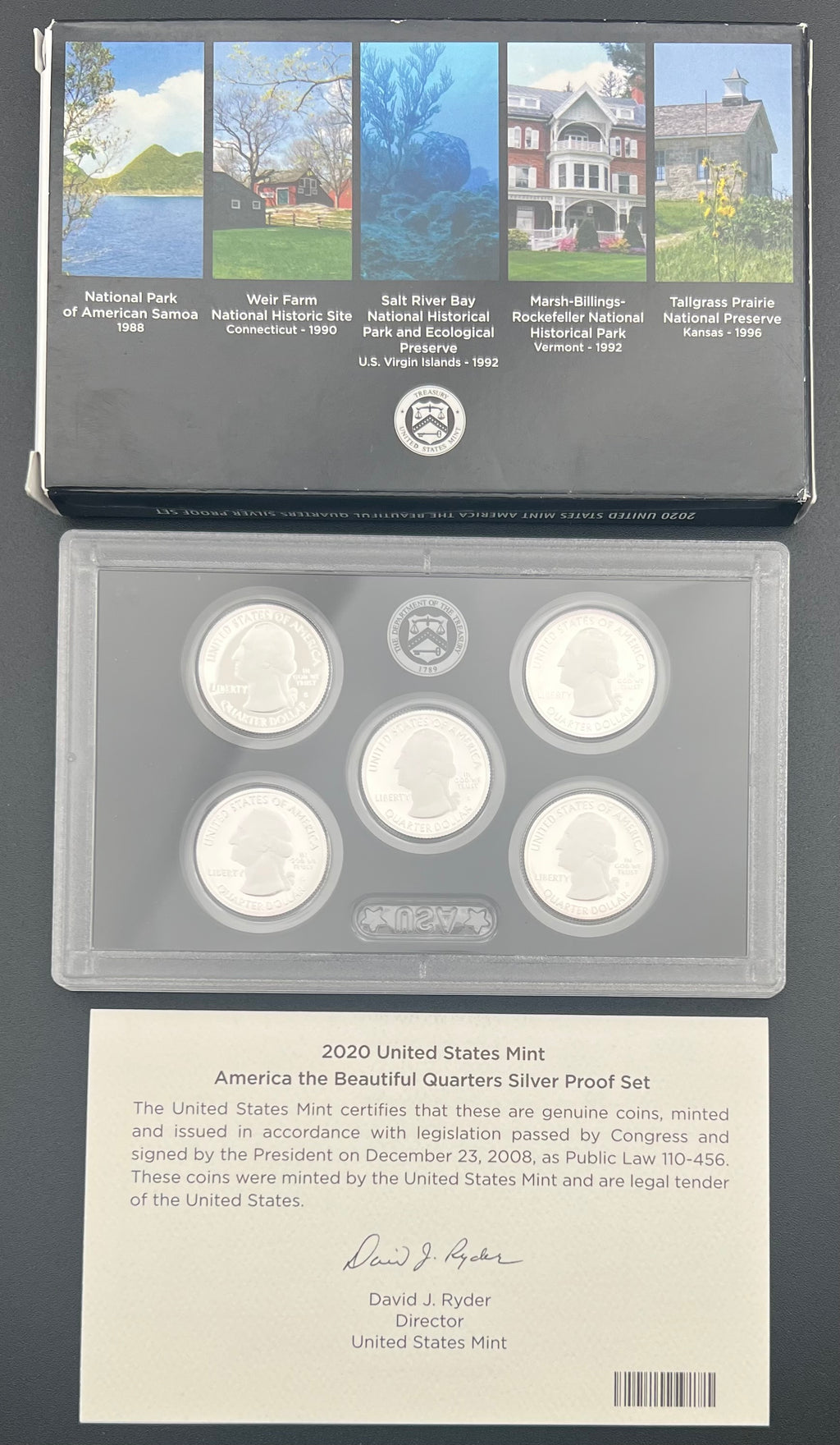 2020 90% Silver US Mint Proof America The Beautiful Silver Quarter Set (2 AVAILABLE)