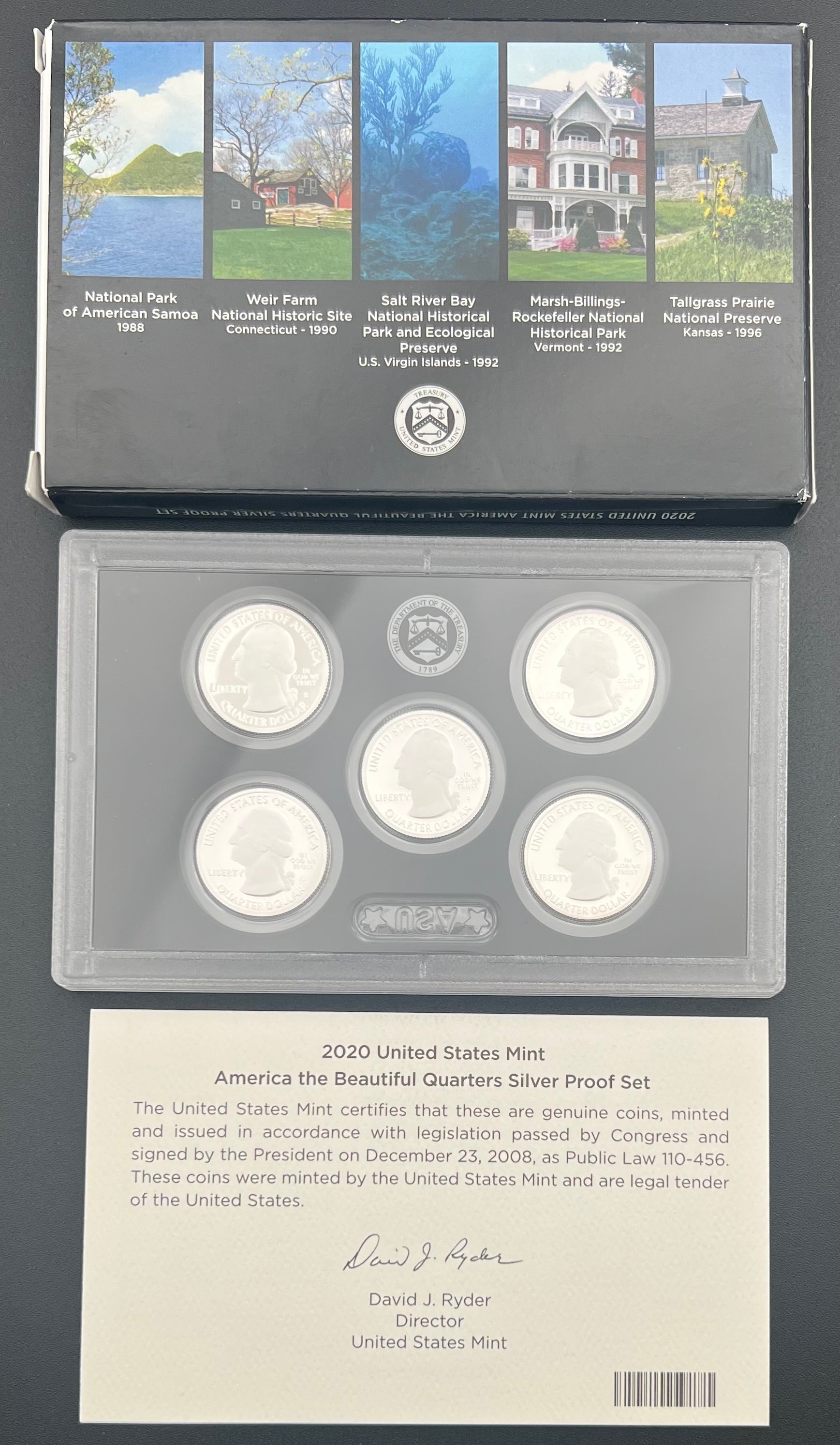 2020 90% Silver US Mint Proof America The Beautiful Silver Quarter Set (2 AVAILABLE)