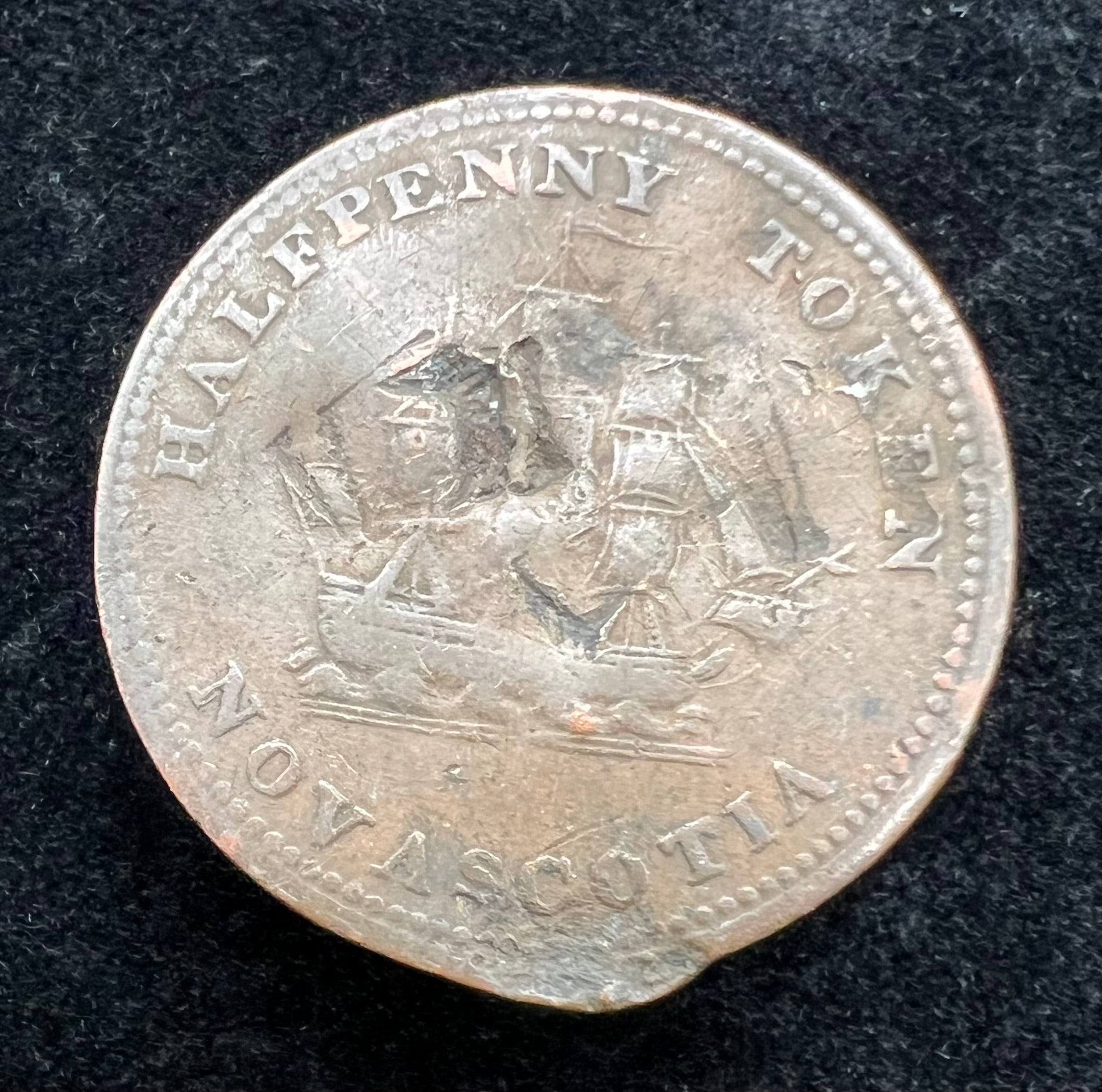 1815 1/2 Penny Token Nova Scotia Commercial Change