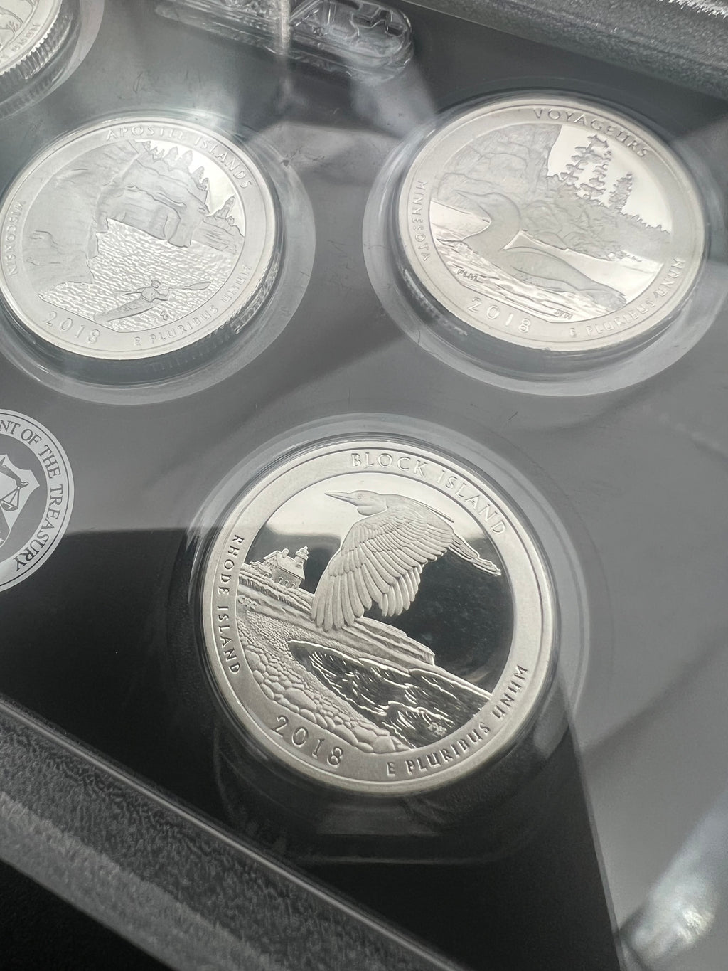 90% Silver 2018 America The Beautiful Proof Silver Quarter Set Third Party Packaging