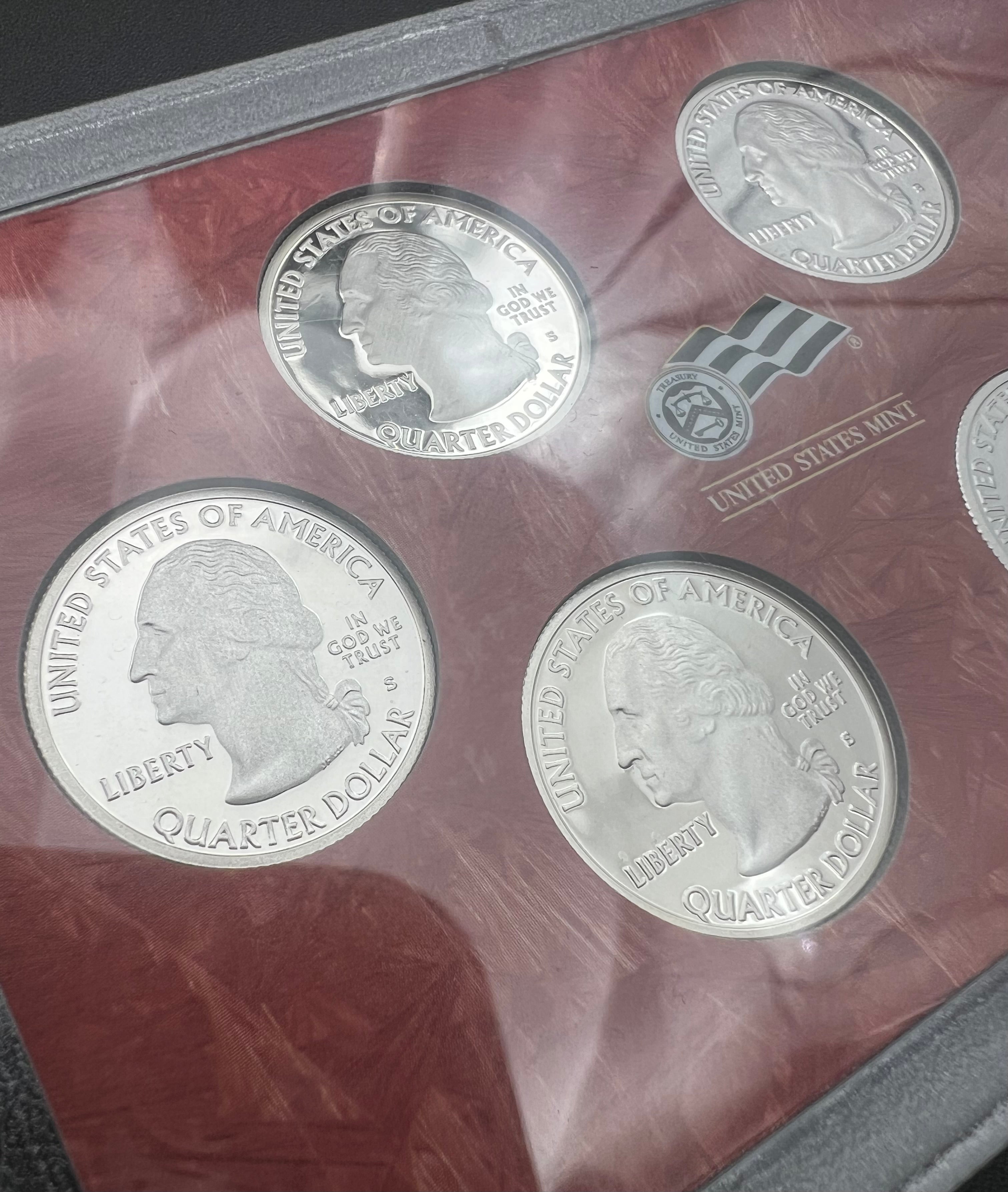 90% Silver 2009 District Of Columbia & US Territories Proof Silver Quarters Set WINDOW ONLY NO BOX/COA