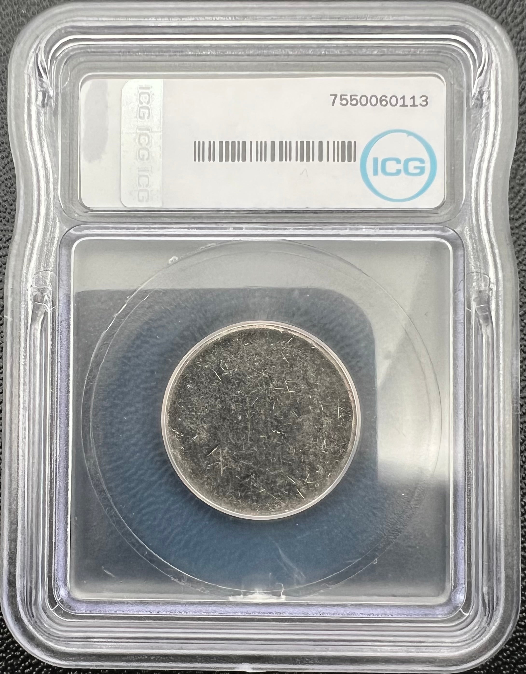 Mint Error Blank Quarter Planchet From The “New Jersey Hoard” ICG