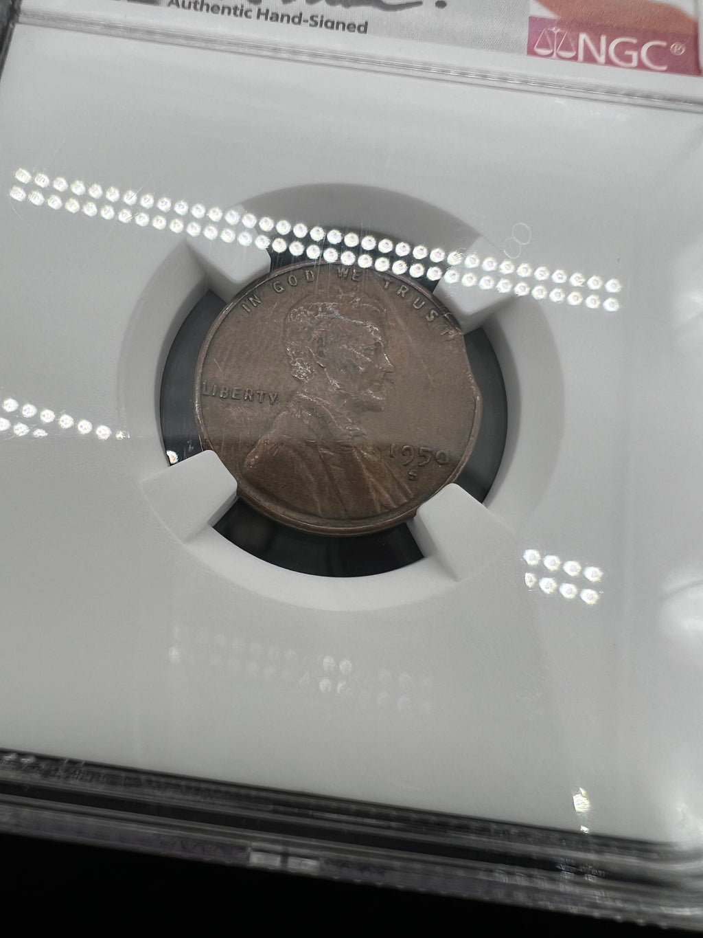 Mint Error Clipped Planchet Lincoln Cent North East Error Collection Signed By Thomas Uram