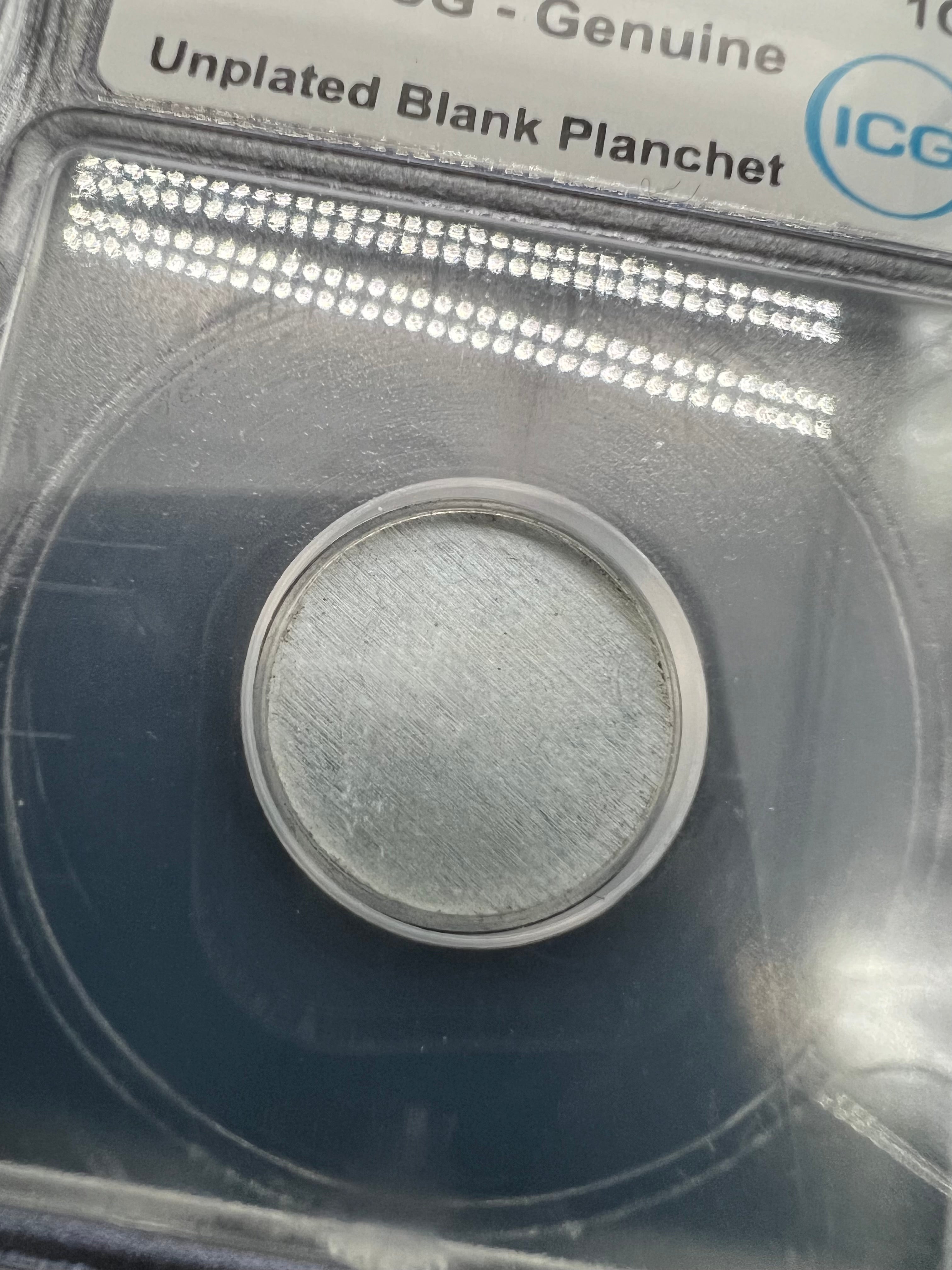 Mint Error Unplated Blank Cent Planchet ICG