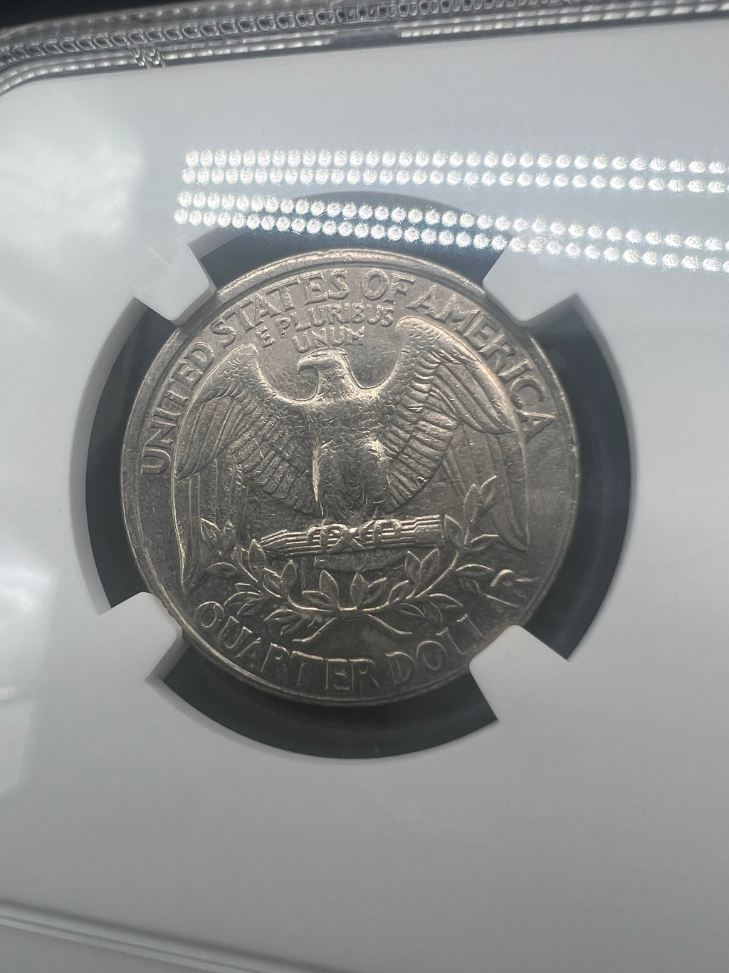 Mint Error 1998-D Railroad Rim Washington Quarter NGC North East Error Collection