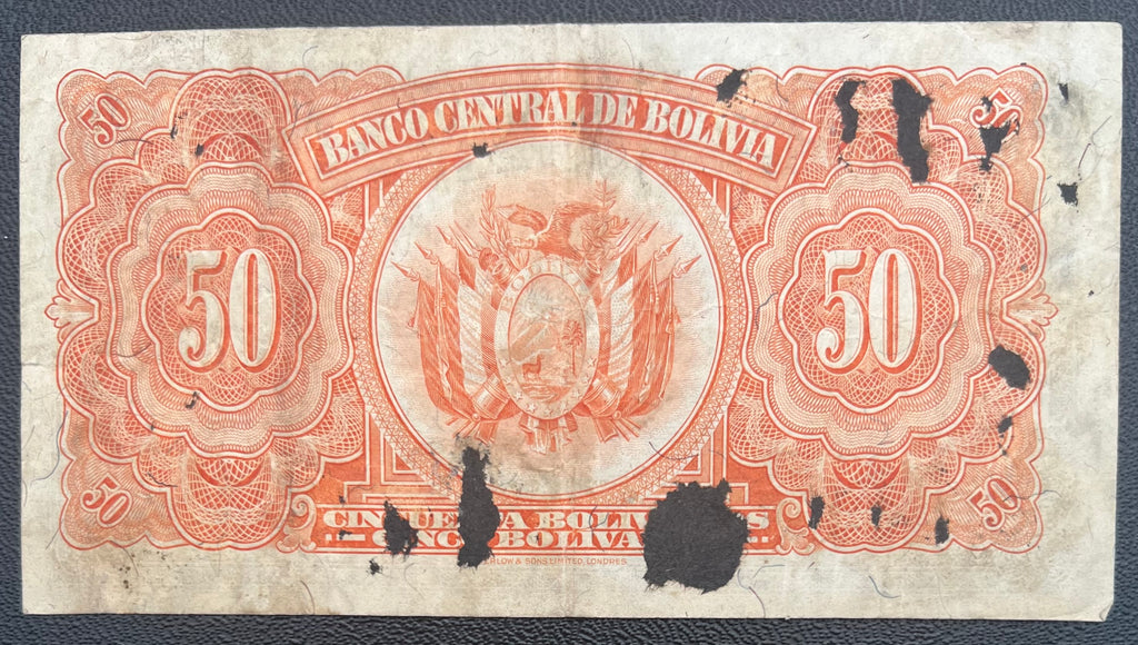 1928 Bolivia 50 Bolivianos