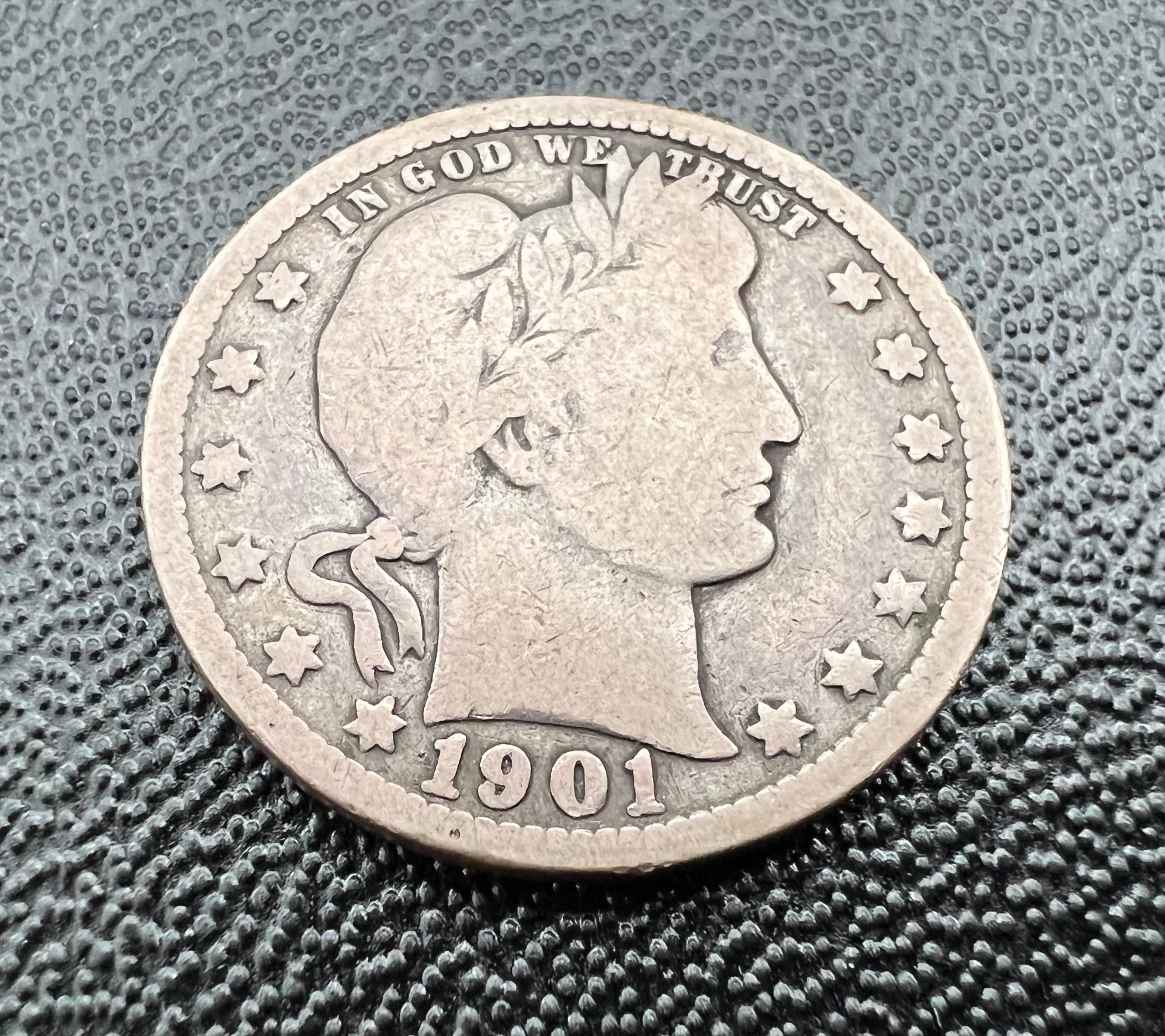 1901-O Barber Quarter