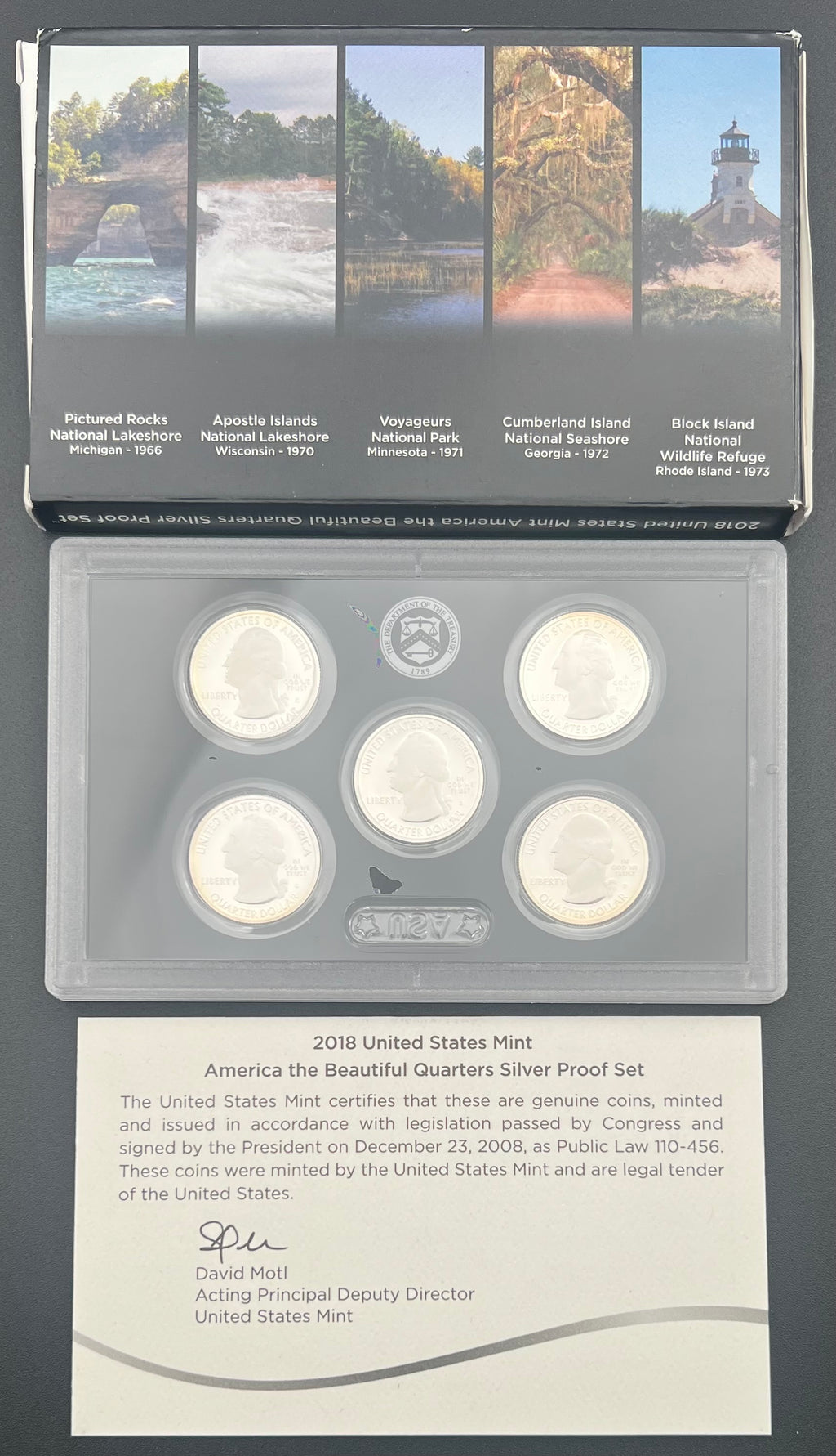 2018 90% Silver US Mint Proof America The Beautiful Silver Quarter Set (2 AVAILABLE)