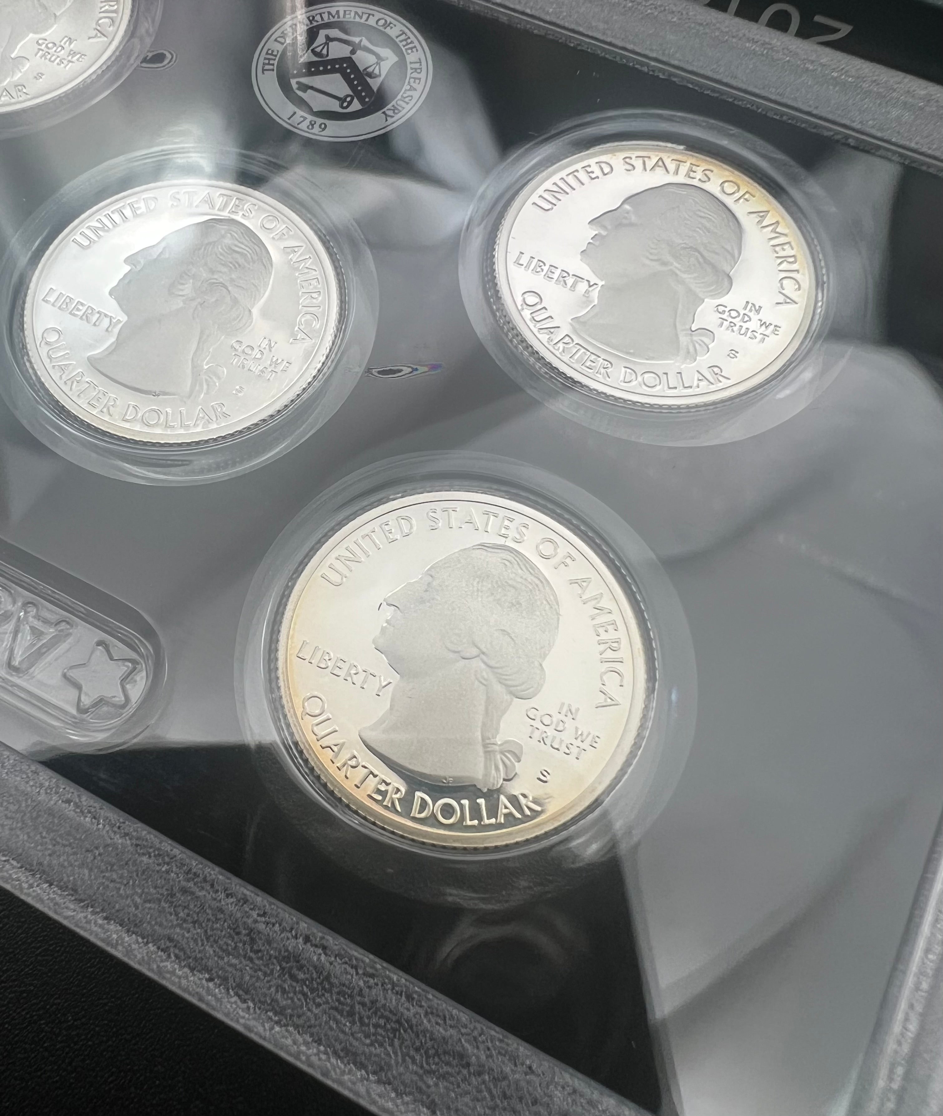 90% Silver 2018 America The Beautiful Proof Silver Quarter Set Third Party Packaging