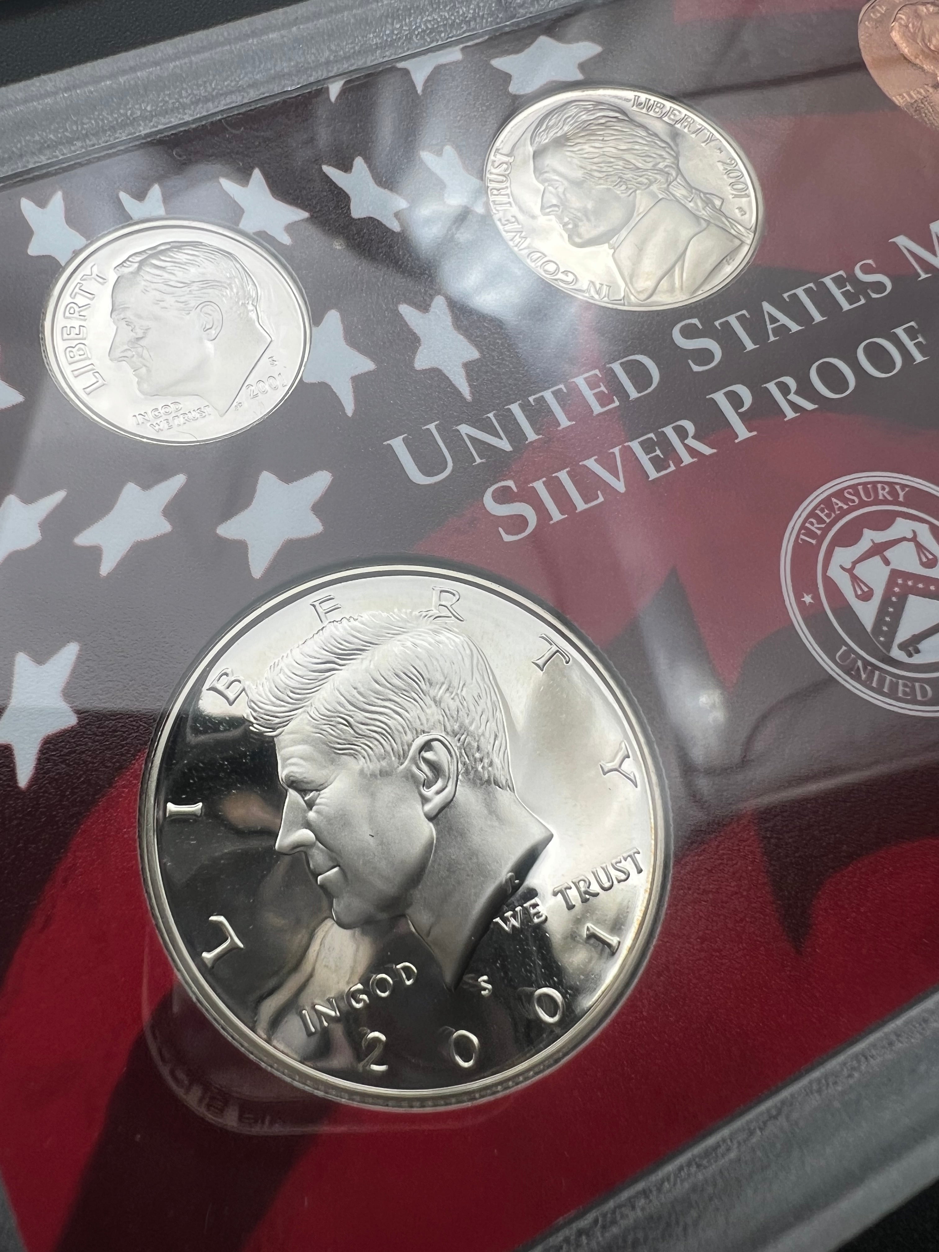 2001-S 90% Silver US Mint Silver Proof Set