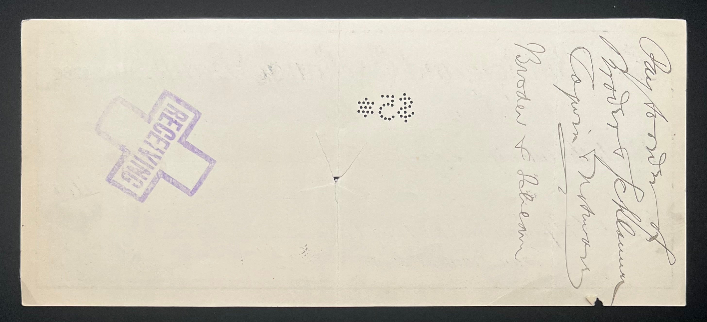 Set of 4 Carson City Nevada Cashiers Checks Dated 1897