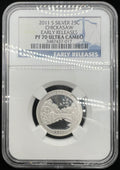 2011-S PF70 Silver Chickasaw Quarter NGC