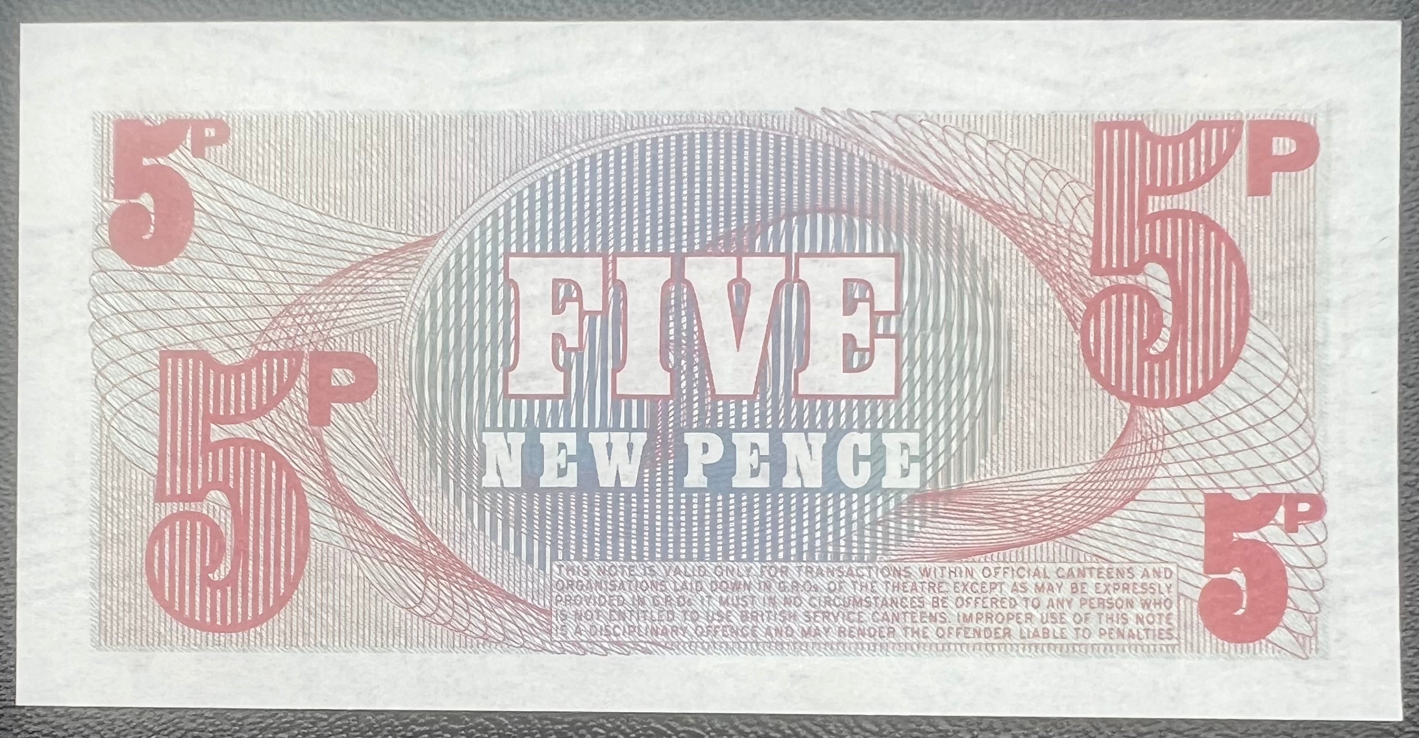 British Armed Forces 5 New Pence 6th Series