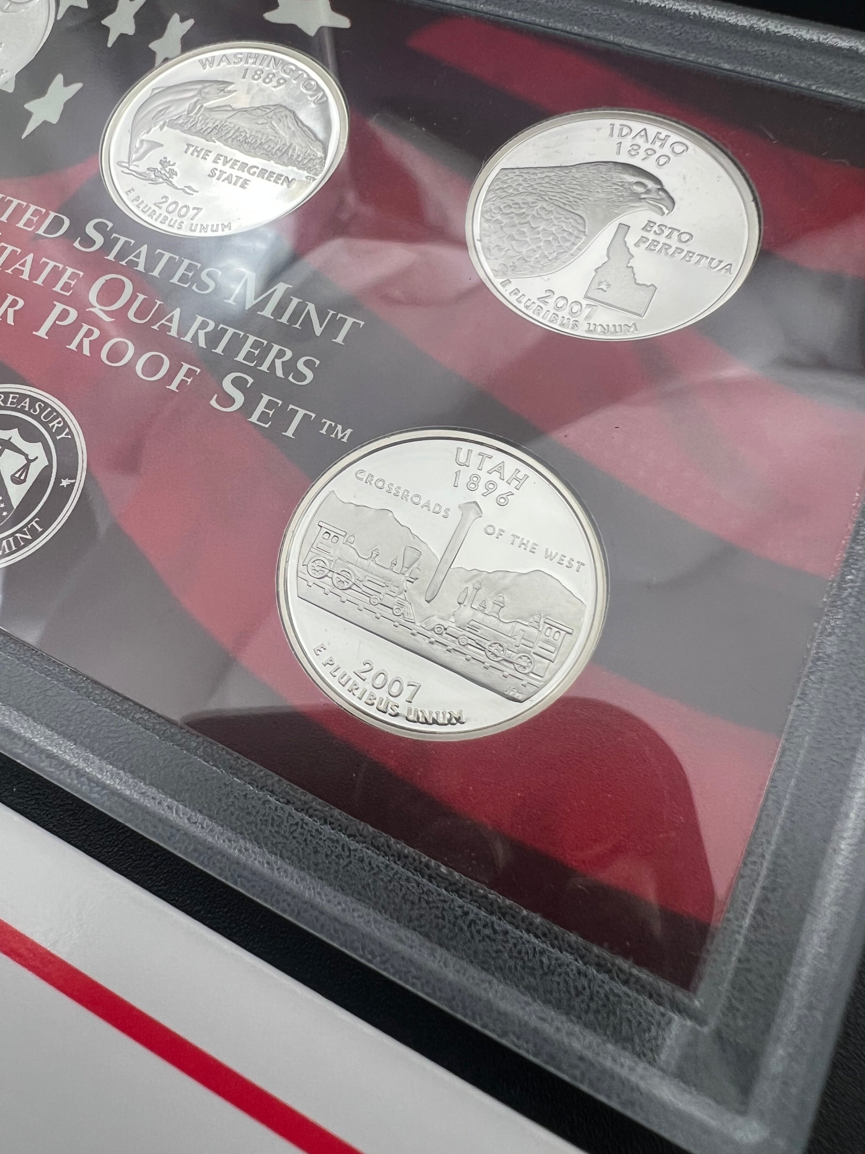 2007 90% Silver US Mint 50 State Quarters Silver Proof Set (5 AVAILABLE)