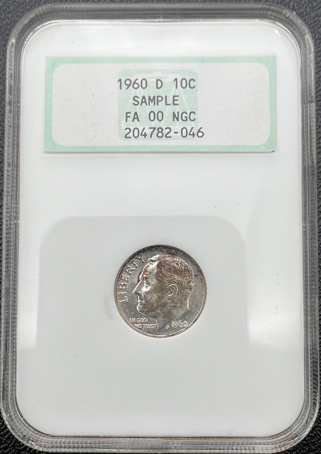 1960-D NGC Fatty Sample Slab Slight Toning