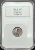 1960-D NGC Fatty Sample Slab Slight Toning