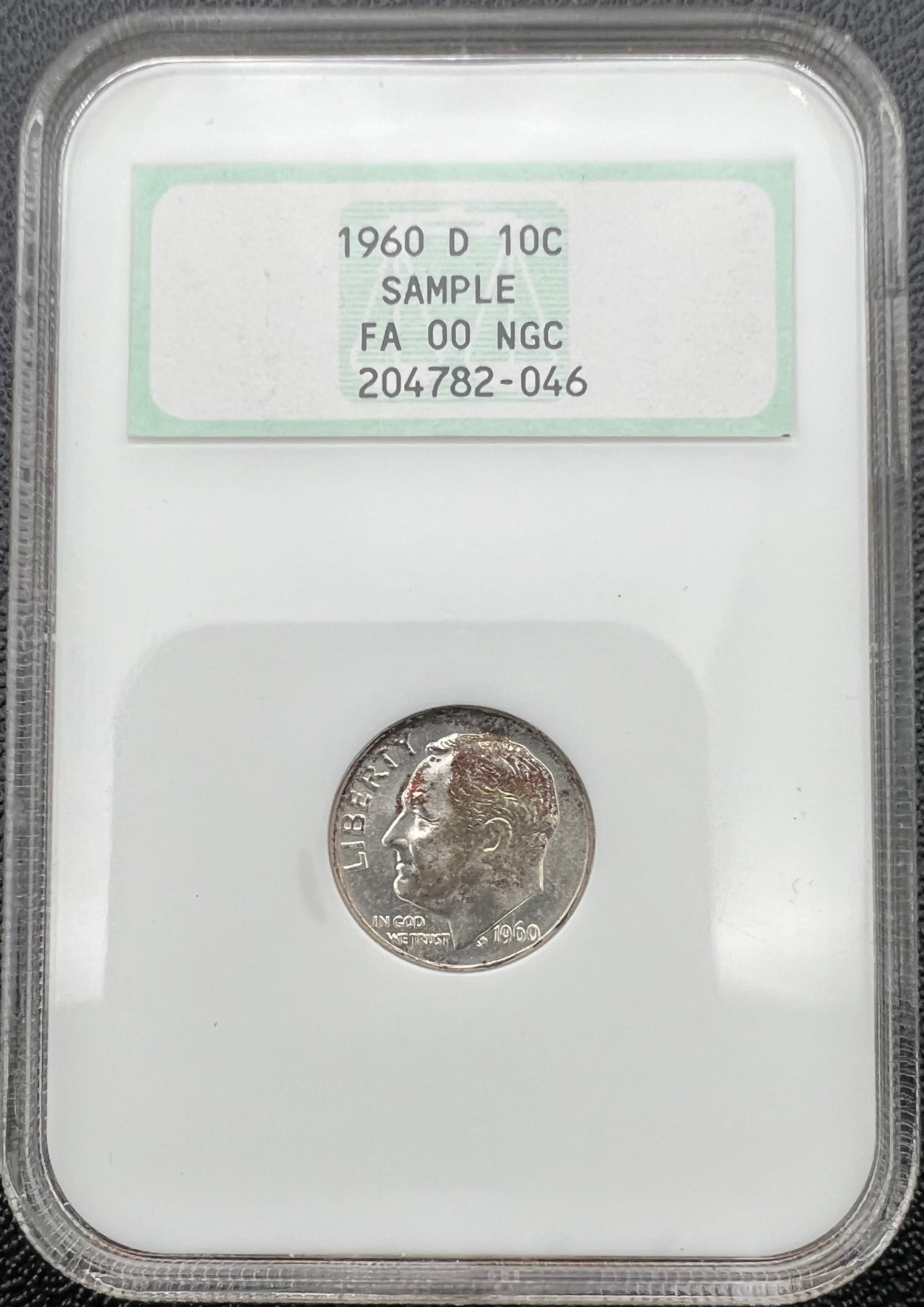 1960-D NGC Fatty Sample Slab Slight Toning