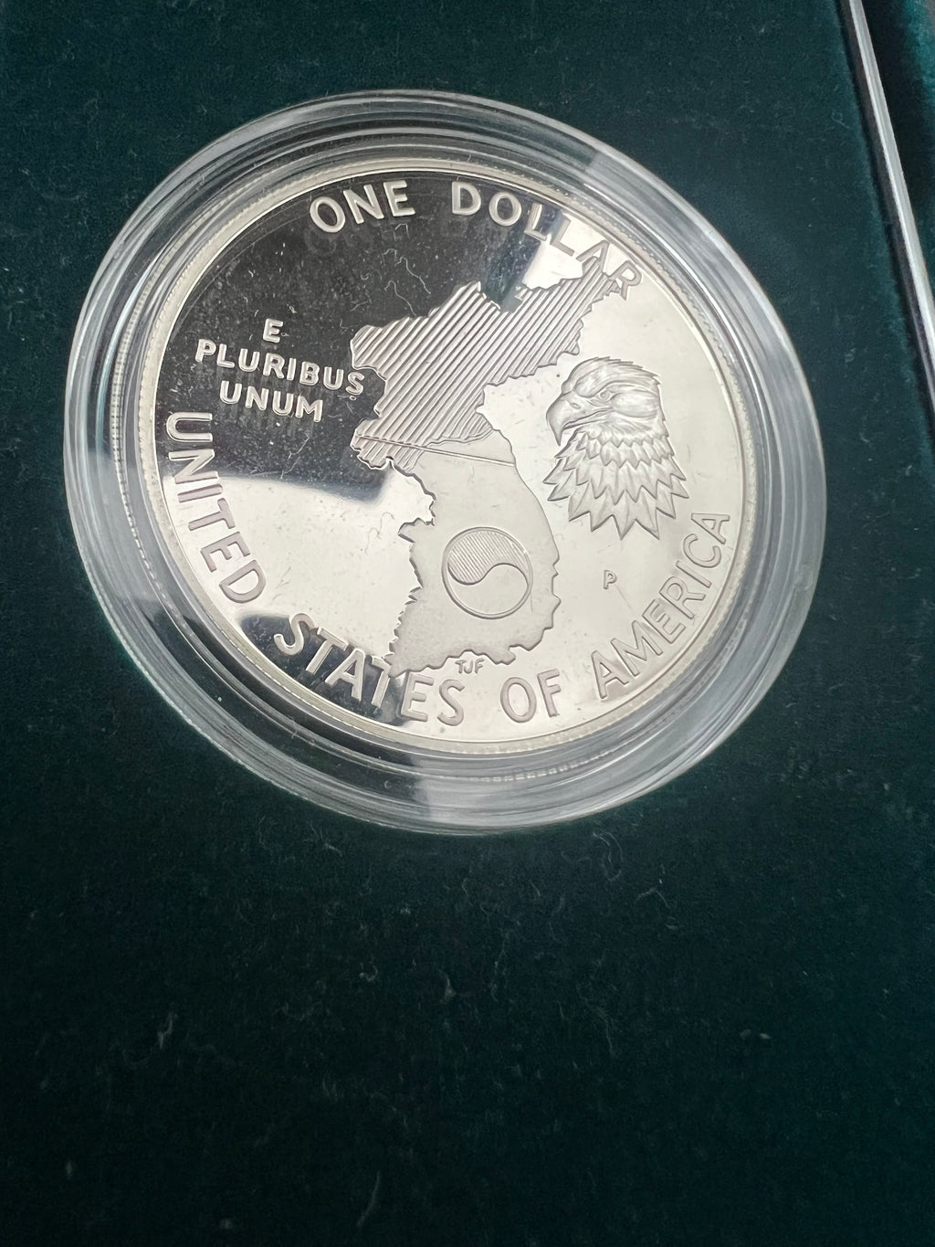 1991-P Korean War Memorial Proof 90% Silver Dollar