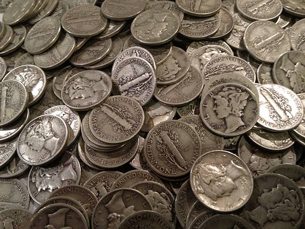 90% Silver Mercury Dimes - Circulated - 1$ Face Value (10 Coins)