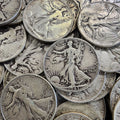90% Silver Walking Liberty Half Dollars - Circulated - 1$ Face Value (2 Coins)